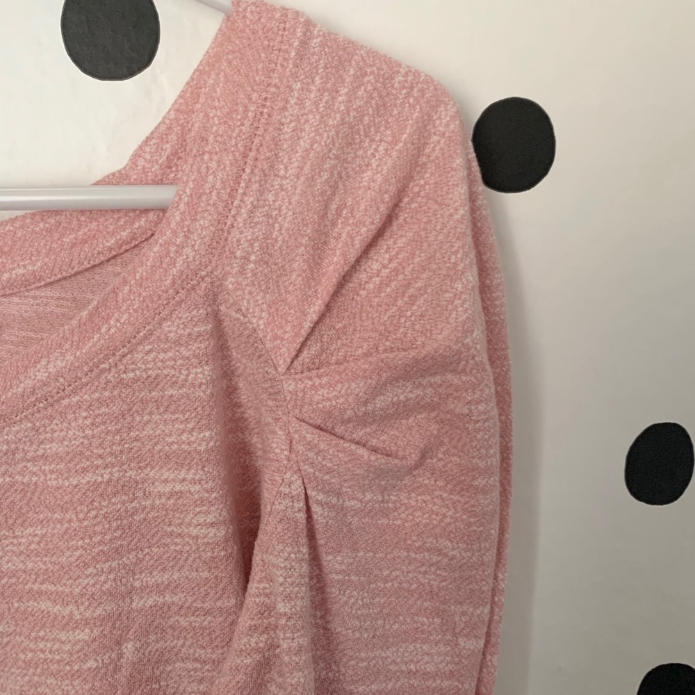 MAKE OFFER EUC FREE PEOPLE MARLED RUCHED SHIRT M - Picture 5 of 8